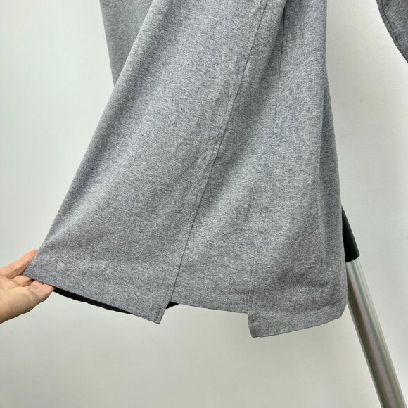 Sz M-‎ Eileen Fisher Funnel Mock Neck Heather Grey Long Sleeve Tunic Top - Picture 5 of 12